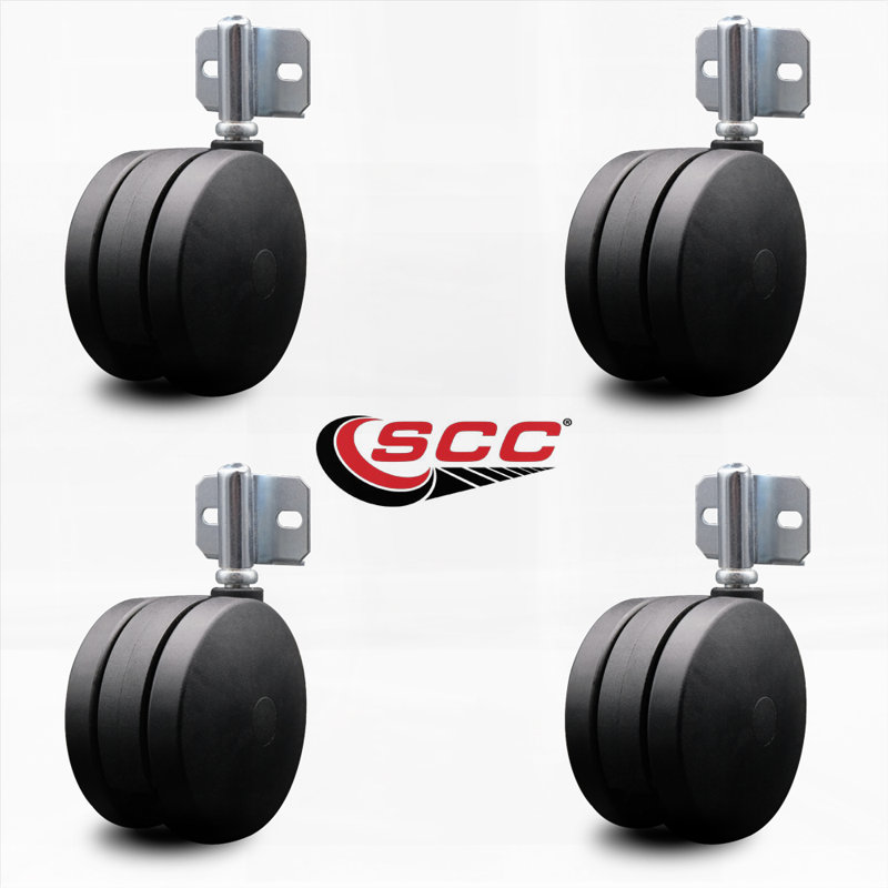 Ensemble de 4 supports de roulettes 4 pouces
