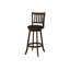 Tabouret de bar, ensemble de 2, pivotant, hauteur de bar, bois, aspect cuir, transitionnel-1296175199-1296175200
