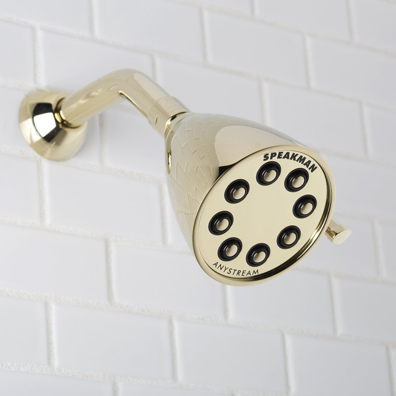 Icon Anystream Multi Function Adjustable Shower Head, Polished Brass