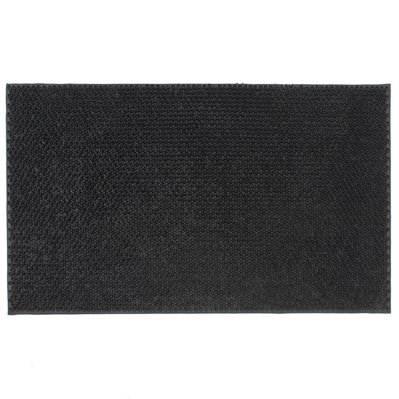 Condor Non-Slip Doormat, Black, 1cm H x 75cm L x 45cm W
