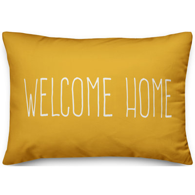 Textual Outdoor Throw Pillow