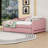 Upholstered Daybed with Trundle and LED Lights-202597664-202597666