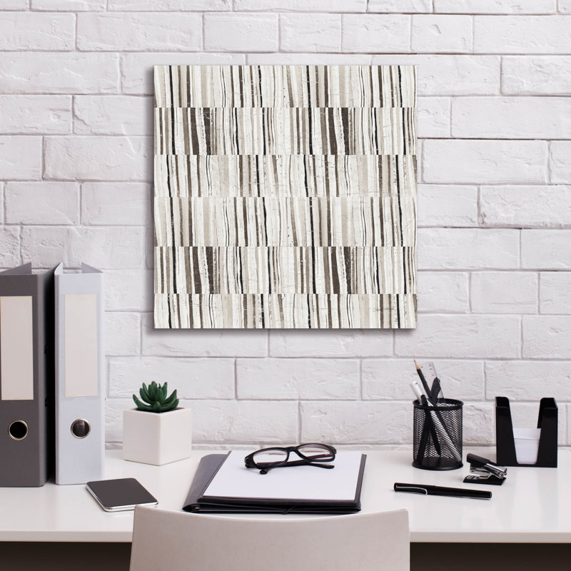 «Epic Graffiti», Neutral Stripes 2 par Cheryl Warrick, art mural, H 18 po x l 18 po