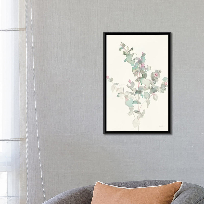 « eucalyptus ii » par danhui nai, impression sur toile, H 26 po x l 18 po x P 1,5 po, Toile avec cadre flottant noir