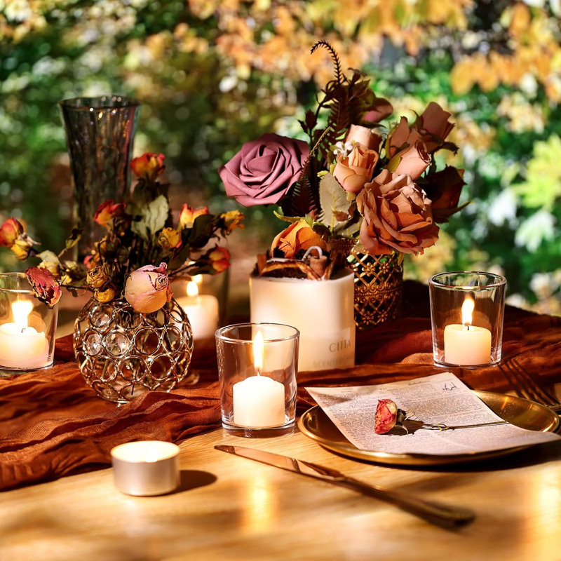 36pcs Clear Glass Votive Candle Holders