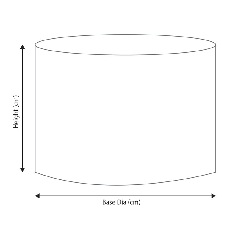 Drum Boucle Lamp Shade, White, 20cm H x 30cm W x 30cm D