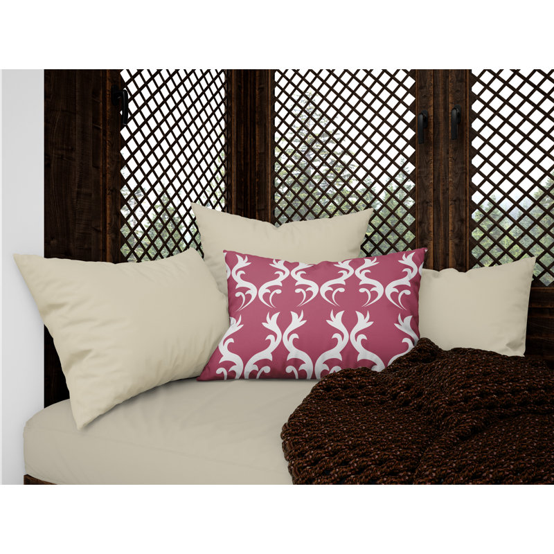 Housse et insert de coussin d'extérieur Galton, Magenta