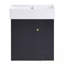 Meuble-lavabo flottant avec lavabo en céramique et rangement à droite-483512969