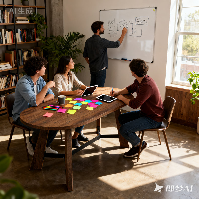 Petite table de conférence peu encombrante - style minimaliste moderne, 4 à 8 places, utilisable comme bureau d'étude, Noir