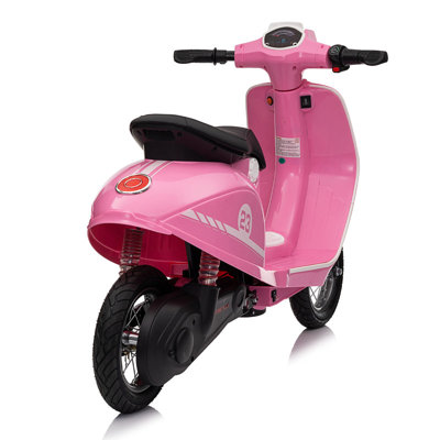 24V 250W Powerful Electric Scooter W/12" Air-Filled Tires,Hand Accelerator & Brake,Dual Rear Suspension,High/Low Speed,MP3 Player with Bluetooth,Slow