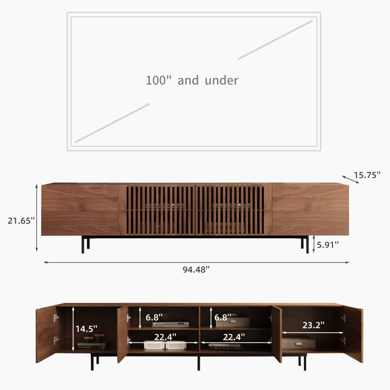 Roanoke Fiberboard  TV Stand for TVs up to 88"