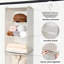 6 tablettes de placard suspendues à 6 tablettes, séparable en 2 ensembles de 3 tablettes de placard, organisateurs suspendus et rangement pour le salon, beige
