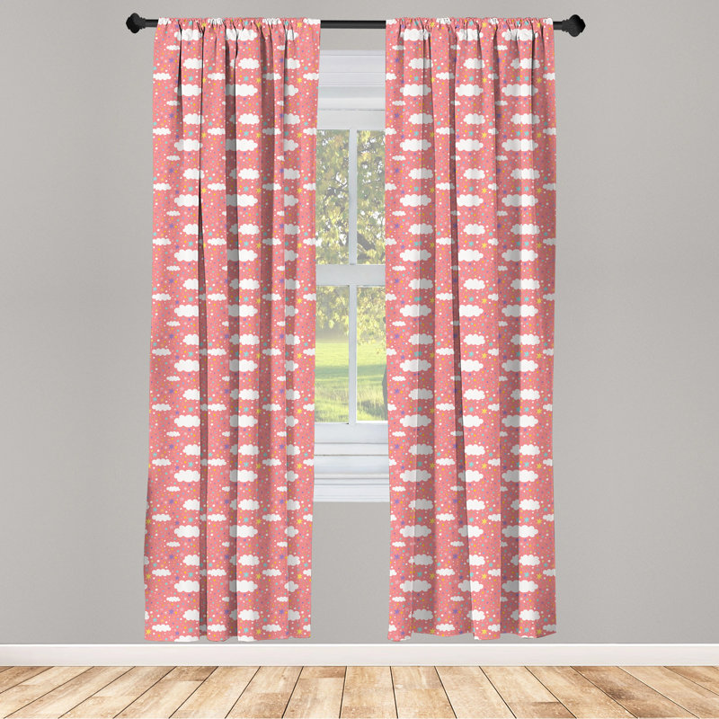 Nursery Semi-Sheer Rod Pocket Sliding Panel, 28" x 63"