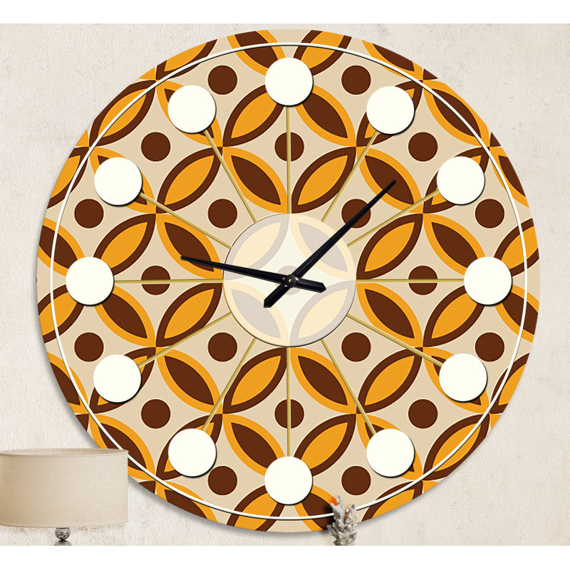 Horloge murale rétro Mid-Century, Moyenne