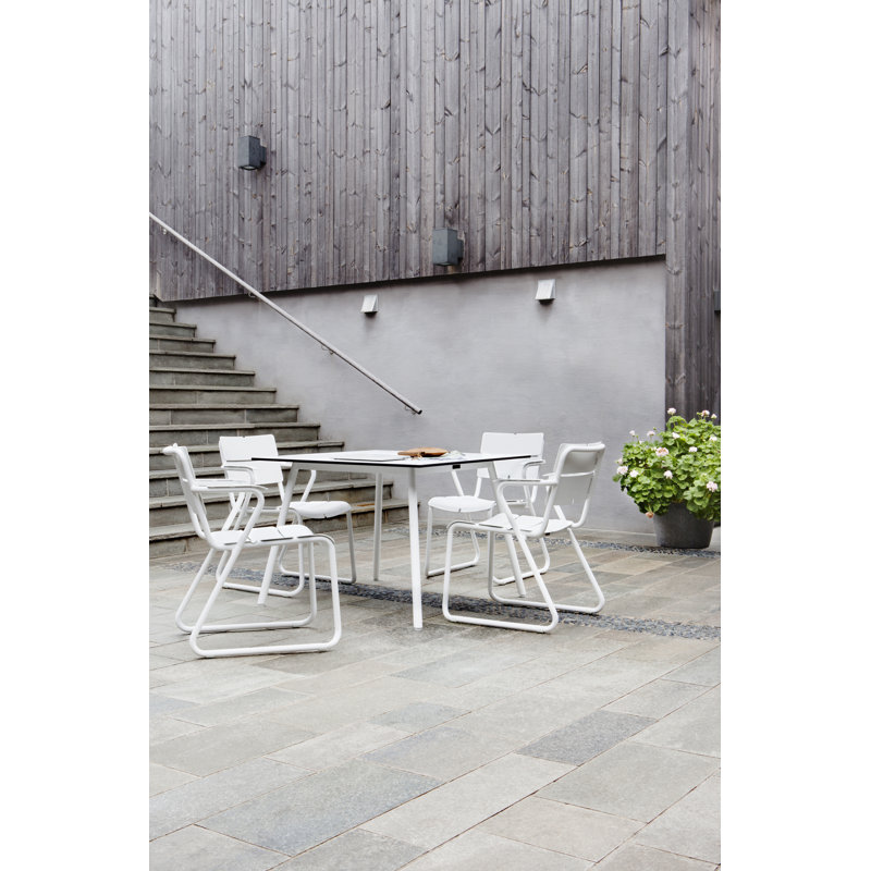 Reef Outdoor Square Teak Dining Table, Anthracite, Teak