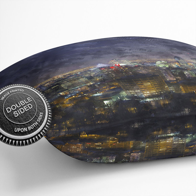 Square Cushion, 55cm H x 55cm W x 20cm D, Dark Blue