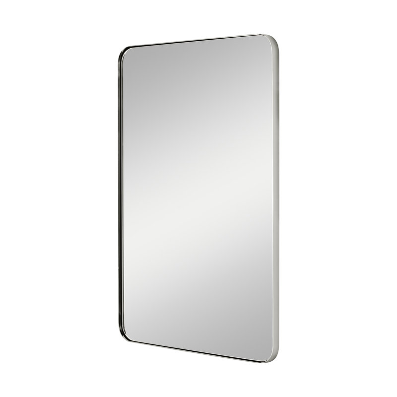 Planer Medium Rectangular Mirror from Generation Lighting , 36" x 24", Silver