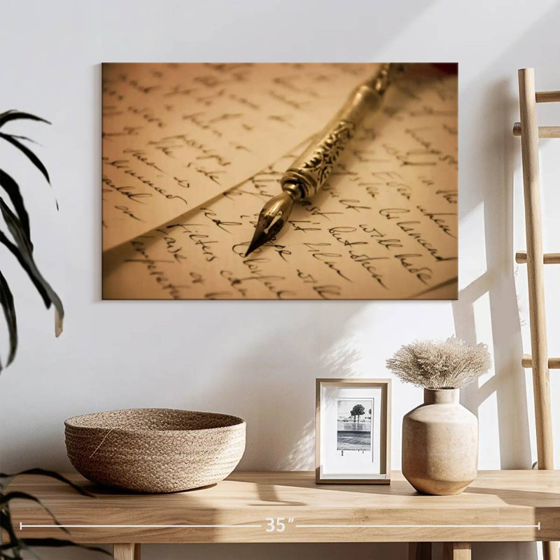 Écriture de lettre antique Senne, H 8 po x l 12 po