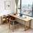 Modern Versatile Solid Wood Desks with a Bookshelf-1571981400
