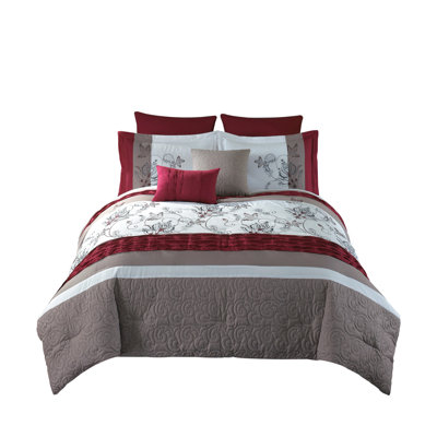  Microfiber 8 Piece Comforter Set