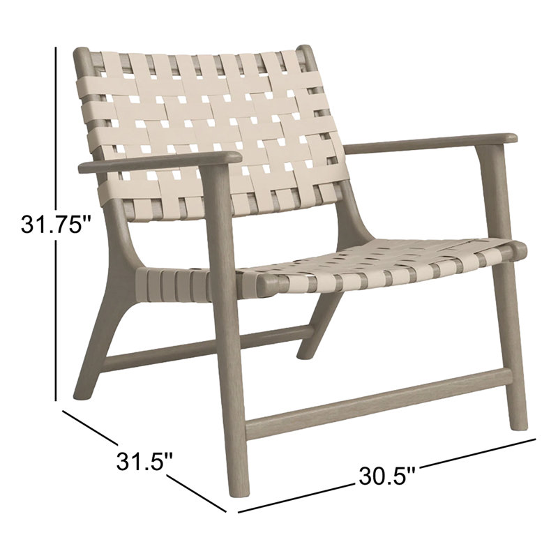 Jevon Outdoor Lounge Chair, Gray