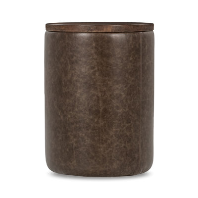 Andra Solid Wood Drum End Table