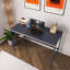 Bimossa Viya 120cm Wide Home Office Desk, Stylish Wooden Study Table with Metal Legs, Home Workstation, Computer Table & Writing Desk, Ideal for Remote Working & Modern Interiors-119014340