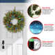 The Holiday Aisle® Norwood Fir Wreath with Battery Operated Multicolor LED Lights