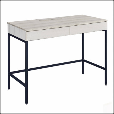 Spacious Rectangular Writing Desk with 2 Drawers, Combining Elegance and Functionality for Home or Office Use