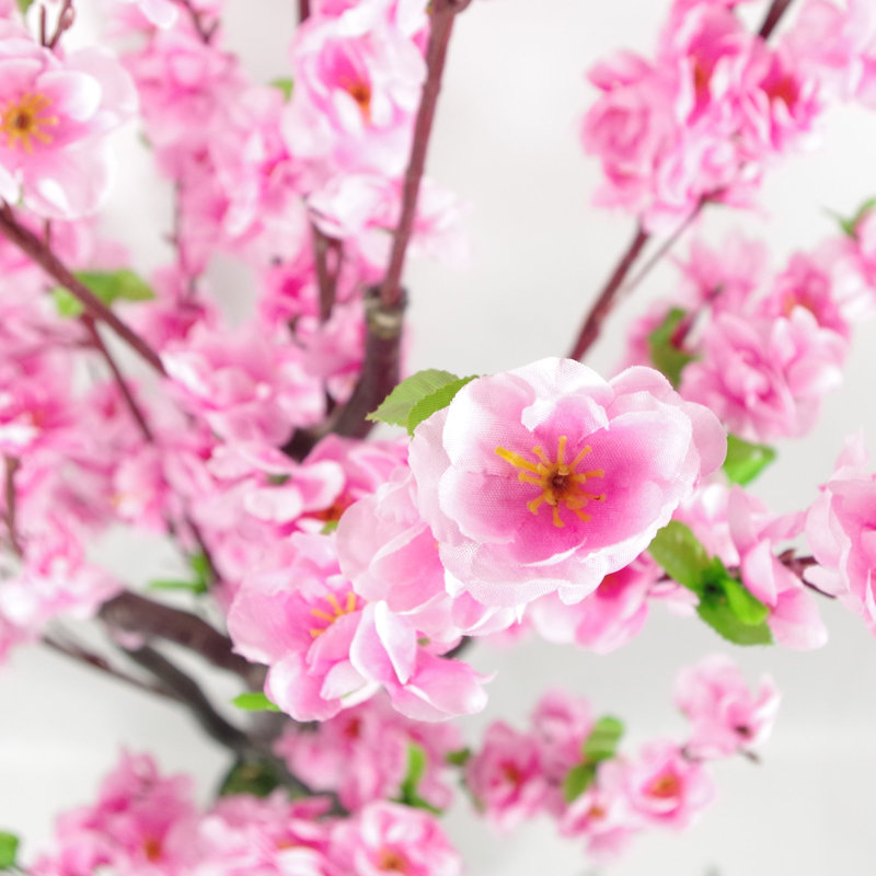 120cm Faux Flowering Tree in Pot Liner, Pink