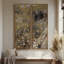 Ensemble de 2 toiles encadrées 20 x 60 pouces Vintage Floral and Landscape-823324031