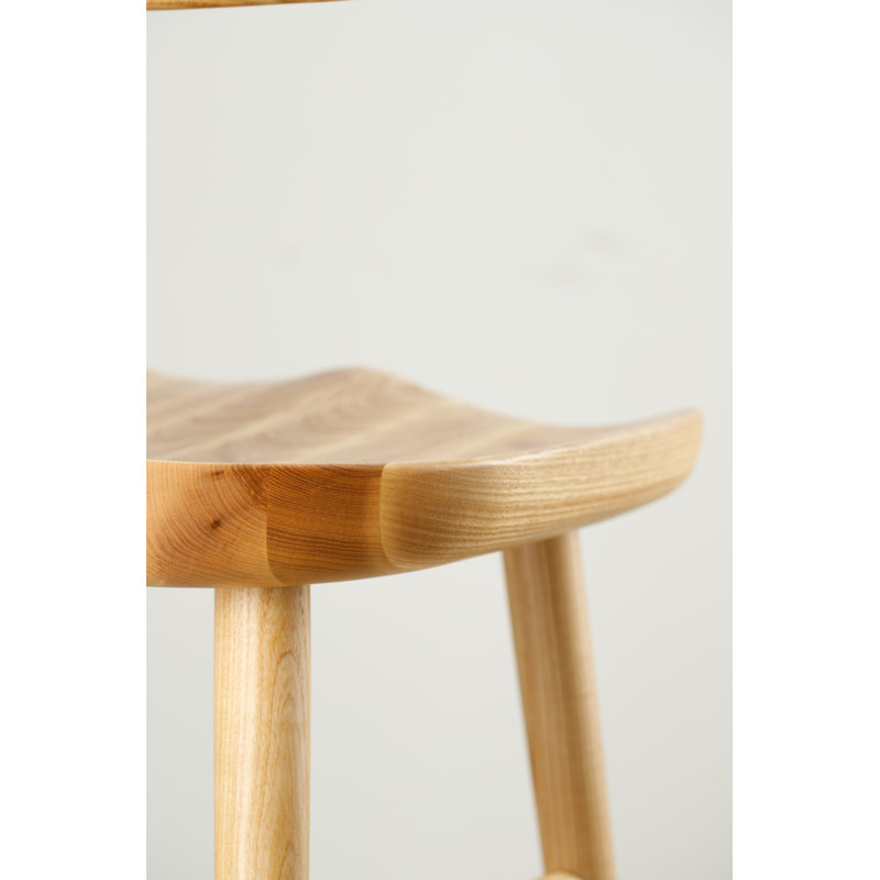 Anvil Chair With Back, Matte Ash, Bar Stool (31” Seat Height)