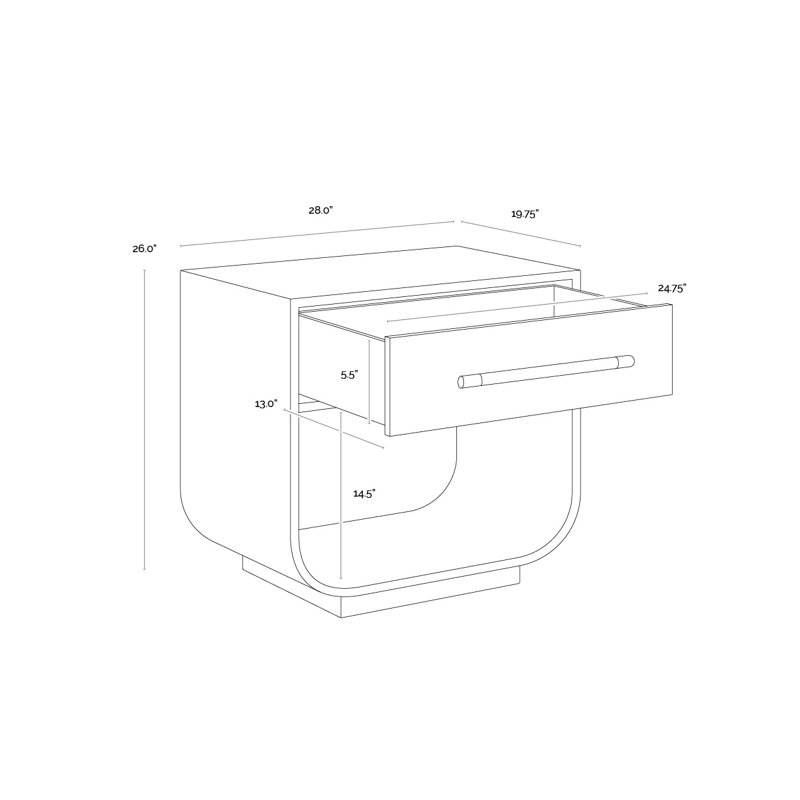 TARRANT 1 - Drawer Nightstand