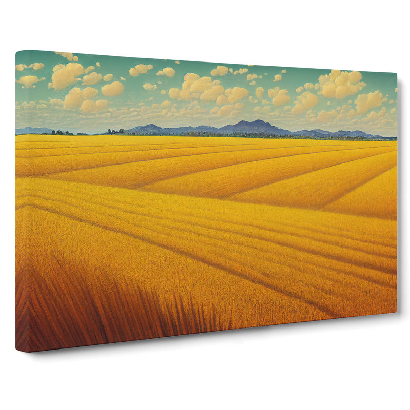 Astonishing Wheat Field - Wrapped Canvas, 35cm H x 50cm W x 3cm D