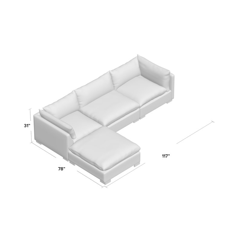 Southwold 117" Reversible Sectional with Ottoman, Bennett Moon