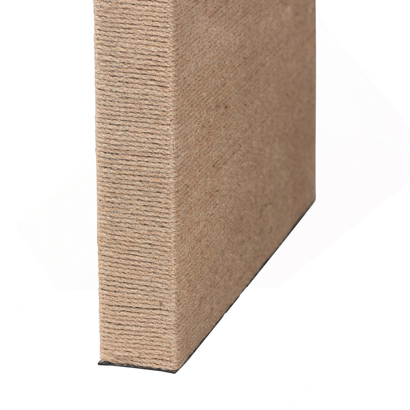 Console bohémienne avec embellissements en jute tissé et pieds droits, parfaite pour ajouter une touche d'élégance à n'importe quel vestibule ou salon.
