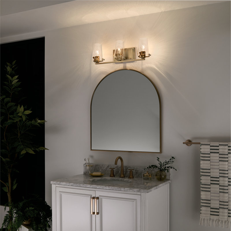 Éclairage pour salle de bain 3 lumières Akali, Champagne champagne