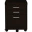 Armoire à 3 compartiments de bureau Cappuccino - Organisez efficacement les contenants pour maximiser l'espace de rangement