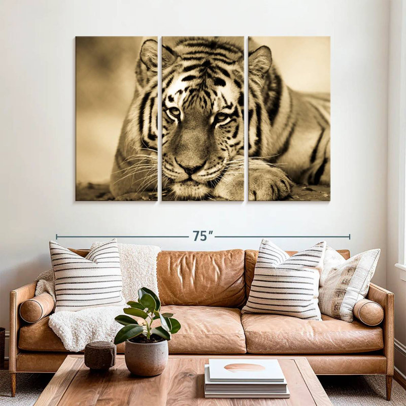 Ferocious Tiger III, 42" H x 65" W