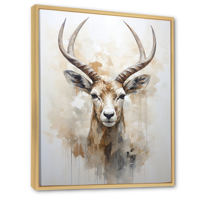 Minimalisme antilope Ibex I, H 32 po x l 24 po x P 1 po, Cadre naturel flottant