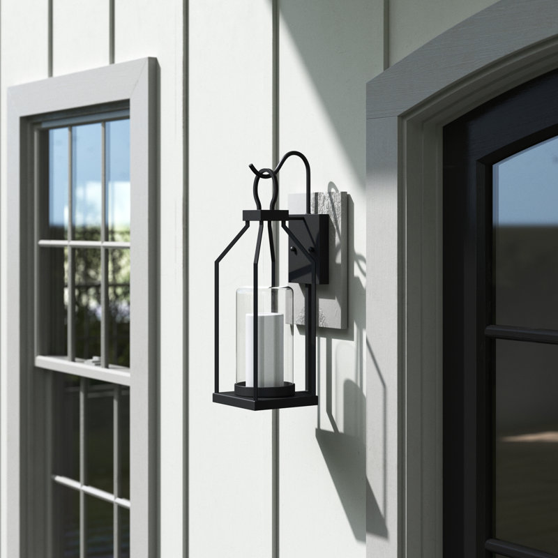 Juliann Black 1 - Bulb Outdoor Wall Lantern, 21" H x 6.5" W x 8" D