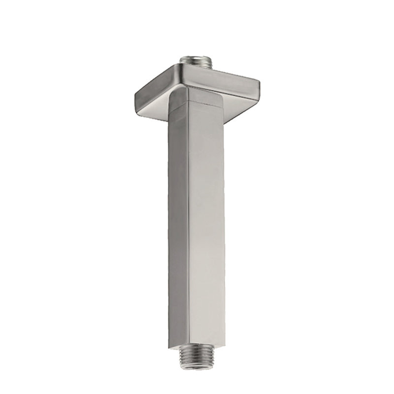 Bras de douche carré en laiton à fixation au plafond 6 po Topcraft, composants de douche universels pour pomme de douche à effet pluie