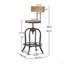 Tabourets de bar pivotants à hauteur réglable