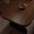 Nut-brown+Black Rectangular Solid Wood Dining Table-311030511
