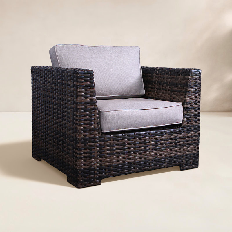Fauteuil club 2 pièces Letona, Brun