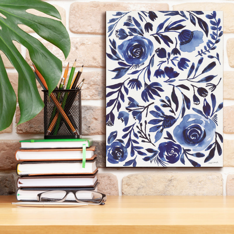 Toile épique Graffiti «Feeling Blue 1» par Cheryl Warrick, 12 po x 16 po, H 16 po x l 12 po