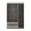 Armoires et armoires spacieuses, grain de bois MDF gris, rangement pour chambre à coucher moderne