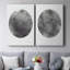 Graphite lune I - Toile tendue avec châssis de qualité supérieure - Prêt à être accroché-108965419