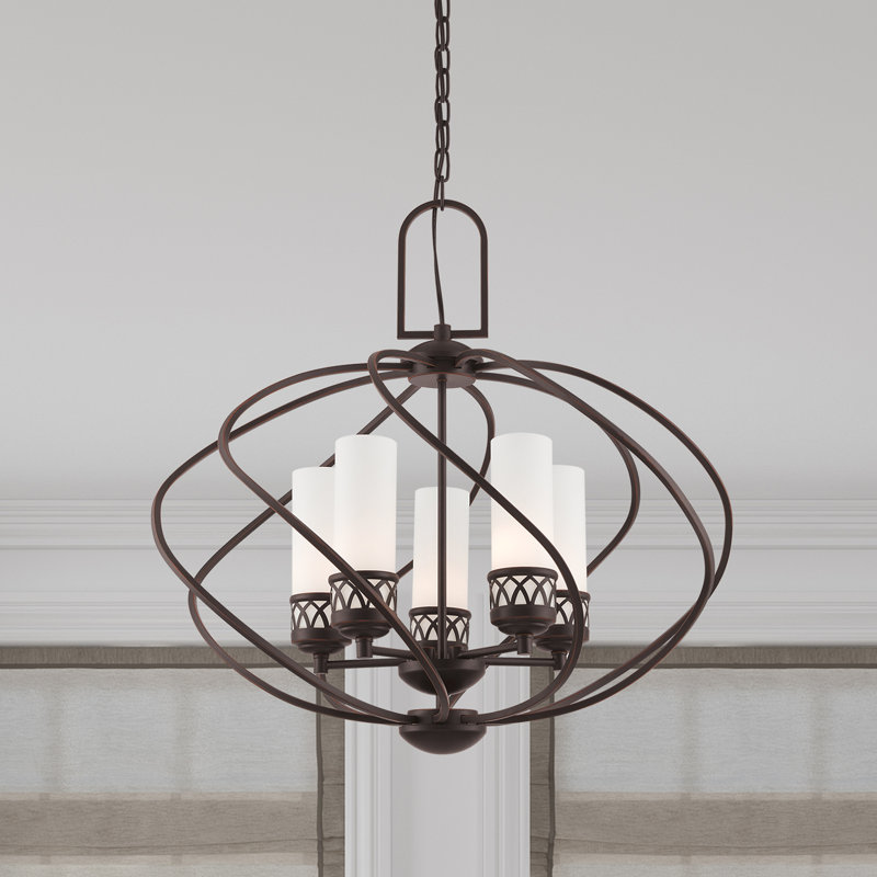 Wallasey 5 - Light Unique/Statement Pendant, Old Bronze