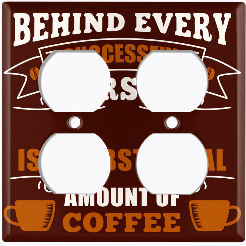 Plaque murale d'extérieur brun à 2 compartiments Behride Every Coffee Coffee